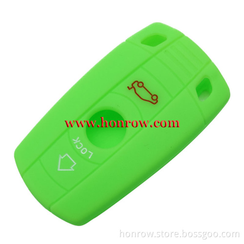 New arrival Colorful 3 button Silicone car key case for bmw 1,3,5,6,X5,x6,z4 series